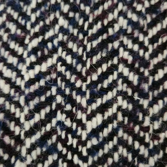 Tibi wool/ leather trim pockets herringbone high waist mini skirt Sz 6 - Picture 7 of 9